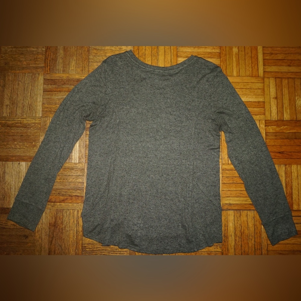 Cuddl Duds Soft Knit Charcoal Top